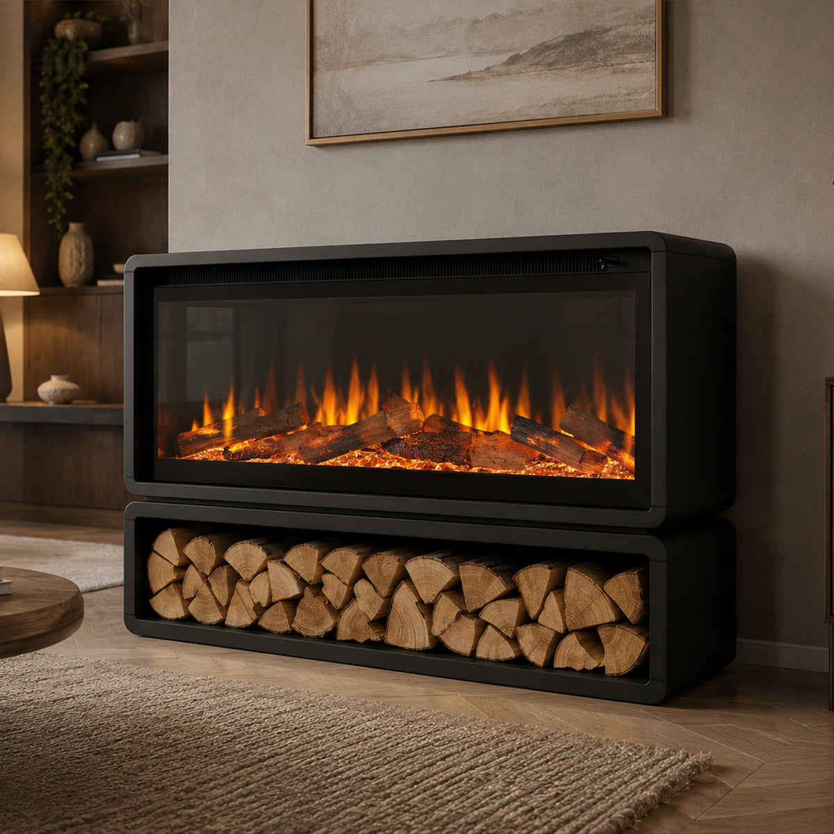 Lumo Loft 1300 Stove with Log Store