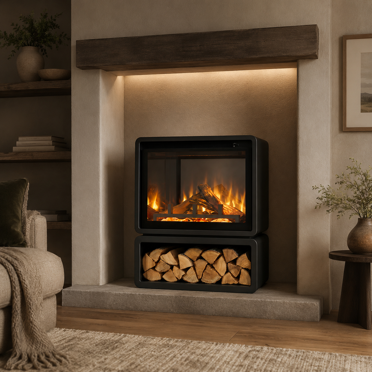 Lumo Loft 650 Stove with Log Store