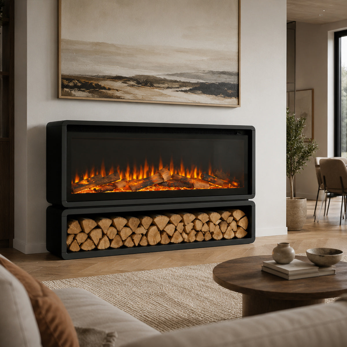 Lumo Loft 1300 Stove with Log Store