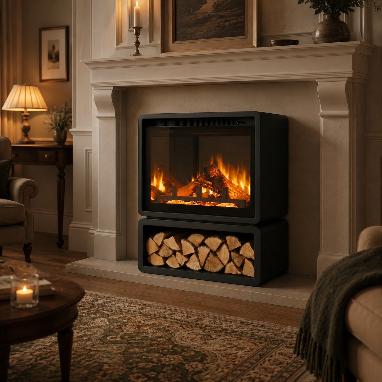 Lumo Loft 650 Stove with Log Store